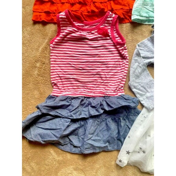 Girls Lot of 4 Play Dresses Cotton Stretch Mixed Brands Old Navy JCrew size 3T - Picture 3 of 15